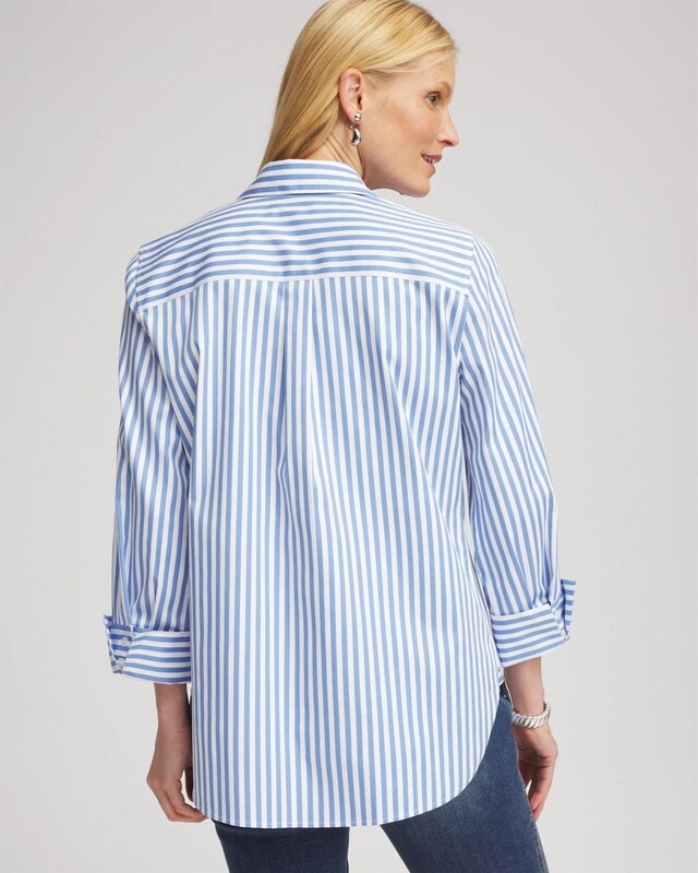 No Iron Stretch Striped Shirt - image 3
